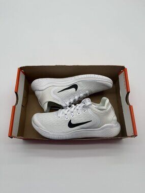 New Nike Free RN 2018 Shoes Womens Size 8 White Black Running 942837 100